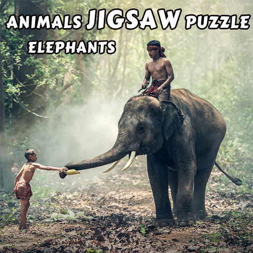 Animals Jigsaw Puzzle: Elephants