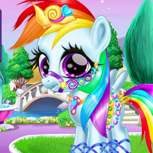 Rainbow Pony Caring — free online animal game